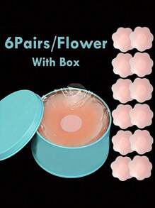 2/6/12 Pcs Reusable Seamless Silicone Nipple Covers - Invisible, Self-Adhesive, Anti-Convex Breast Patches For Women - Comfortable, Breathable, And Easy To Clean Bra Accessories