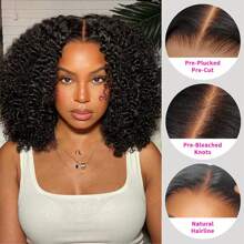 Kinky Curly Human Hair Wig 13x4 HD Lace Frontal Wigs 200% Density 8-40 Inch Short Long Jerry Curly Lace Front Wigs Glueless Wig Pre Plucked With Baby Hair Brazilian Virgin Human Hair For Women