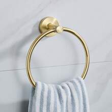 Brushed Gold Bathroom Accessories Set Hardware Kit Wall Mount Hand Towel Bar Rack Toilet Roll Paper Holder Robe Hook Hanger