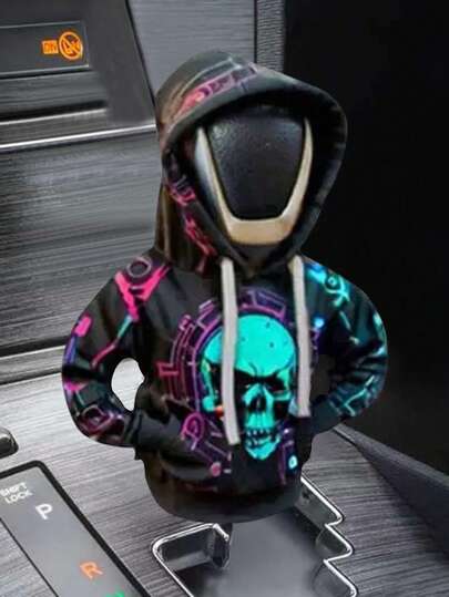 1pc Creative Gear Shift Knob Cover - Sweat-Absorbent Car Interior Decor, Printed Design, Soft Lining For Comfortable Grip, Unique And Interesting Design Showcases Your Personalized, Easy To Install And Remove For Cleaning, Durable Protection For Gear Shift, Available In Multiple Colors And Patterns, Fits Most Vehicle Models