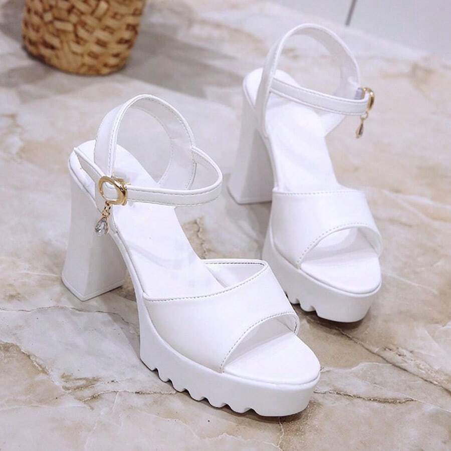 Sandalias de tacón para mujer - Blanco - Ver 1