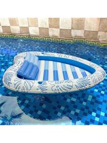 1pc Inflatable Heart Shaped Swimming Pool Float, PVC Heart Design, Suitable For Couples Beach Vacation And Pool Party Entertainment, Beach Essentials, Beach Accessories
