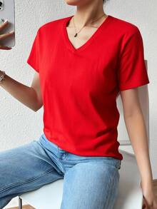Women T-Shirts - Red - View 3