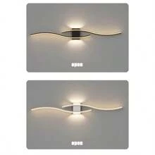 1 Piece Modern Gold LED Wall Sconce, Iron Body, Acrylic Shade, Easy DIY Assembly, Charging Cable Not Included, Suitable For Office, Bedroom, Dining Room, Hallway, Outdoor Decorative Lighting, Birthday Gift For Friends, With Remote Control, Adjustable Brightness
