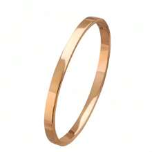 Brazalete de acero inoxidable con broche magnético en forma de elipse, diseño casual y elegante (apropiado para mujeres)