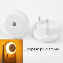 1pc Led Night Light With Dusk-To-Dawn Sensor, Energy Saving, Suitable For Bathroom, Bedroom, Kitchen, Hallway