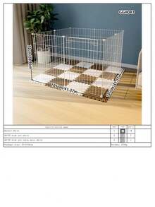 适合小型和中型犬的兔子围栏，室内宠物围栏 DIY，黑色铁丝隔离门，带门的防护栏杆，适用于豚鼠 - 彩色 - 查看 18