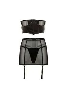 Fetish Wear Me Now, Wear Me Later Skirt Set - Black - View 1