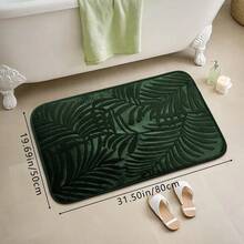 1pc/3pcs Coffee Brown Embossed Sponge High Resilience Absorbent Non-Slip Bathroom Mat, Or 3-Piece Set, Bath Mat Rug For Bathroom Decor Floor Carpet Outdoor Rug Door Mat Fall Decor Bathroom Accessories Entryway Decor