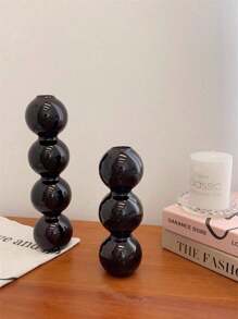 1pc Ombre Bubble Glass Vase (2.47oz/3 Balls, 2.82oz/4 Balls), Lightweight Glass Material, Office, Home, Outdoor, Niche Decor, Photography, Bedroom, Dorm, Craft Gift For Friends, Parents, Colleagues