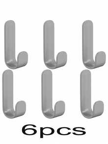 24/12/6件粘钩、衣帽钩、粘性衣架、墙钩、无需钻孔挂钩，适用于悬挂包袋、毛巾、丝瓜络、钥匙、帽子、厨房、浴室