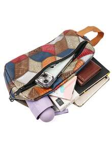 Square Bag Crossbody Bag Multi-Mouth Bag Elderly Men And Women Bag Middle-Aged Men And Women Backpack Travel Shoulder Bag Business Bag Old Money - Multicolor - View 4