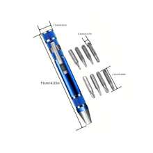 8-In-1 Multifunctional Screwdriver: Aluminum Alloy Combo Tool For Disassembly And Repair, With Phillips And Slotted Tips - Multicolor - View 9
