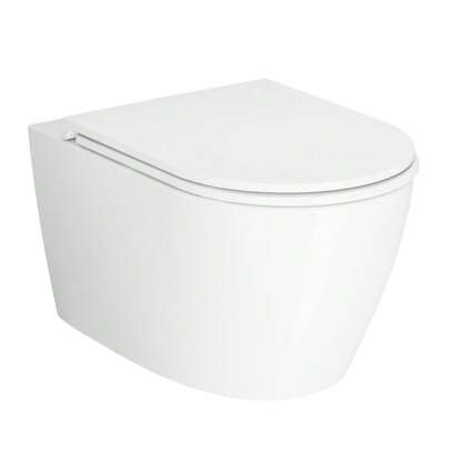Danolapsi Wall-Mounted Toilet, Wall-Hung Toilet Bowl With Soft Close Seat, Easy-Clean Surface, Space-Saving Floating Toilet For Bathroom, Dual Flush Comfort Height, Not Included Tank Bathroom Decor Summer