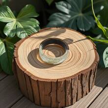 1pc Handmade Women's Dried Flower Resin Ring - Dried Flower Wood - View 4