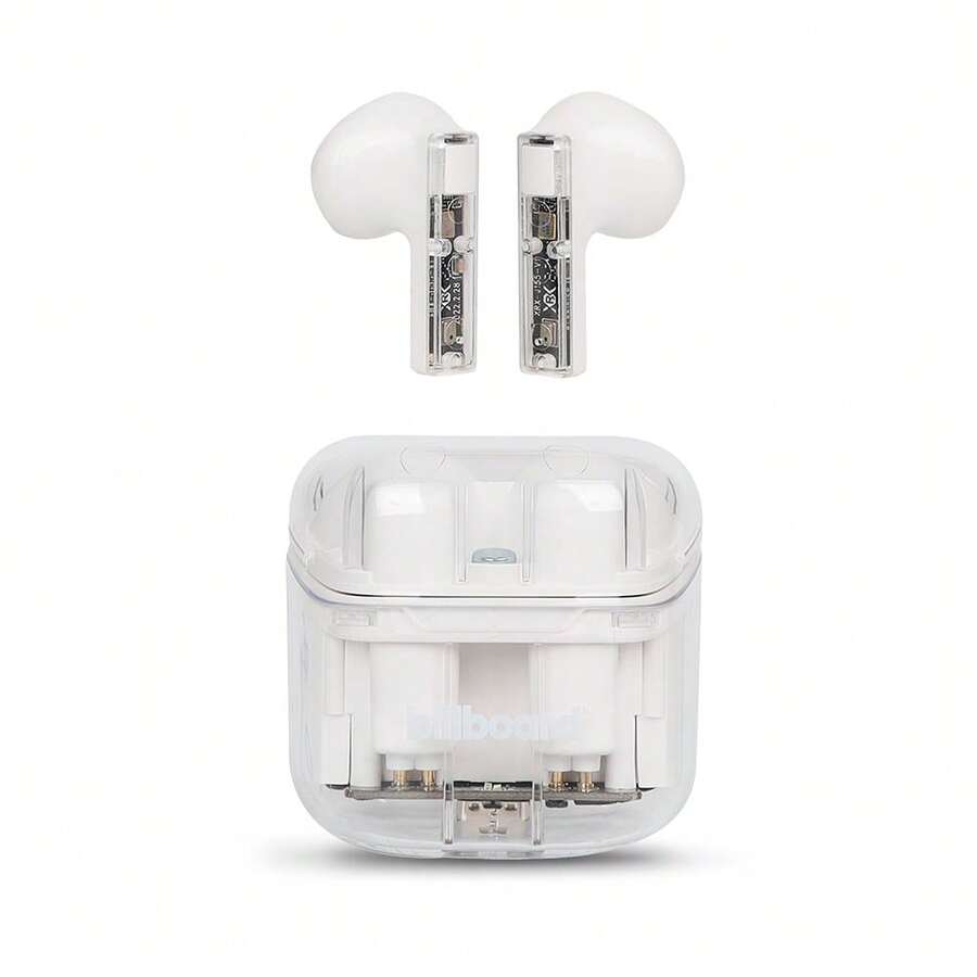 STF Billboard Audífonos Inalámbricos Soul Clear TWS Cancelación De Ruido ENC Batería De Duración De hasta 5 Horas Micrófono Incorporado (Blanco)