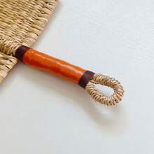 1 Peça Leque de Parede Tecido à Mão de Grama Marinha de 16,5 Polegadas, Leque Decorativo de Elemento Africano, Decoração de Parede Colorida