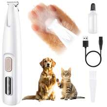1 Peça Aparador de Patas de Cachorro e Gato com Luz LED, Aparador de Patas para Cães Elétrico, Cortador de Pelo de Animais de Estimação Recarregável de Baixo Ruído, Barbeador de Grooming para Olhos, Rosto e Patas de Gatos, Totalmente À Prova d'Água Cor Aleatória (Exceto Lubrificante de Roda) Cor Aleatória