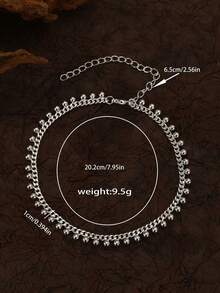 1pc Minimalist Chain Pendant Anklet For Women - Multicolor - View 6