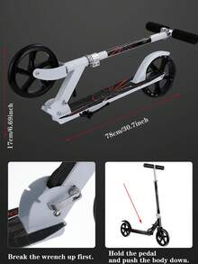 1pc Foldable 2-Wheel Kick Scooter, Urban Commuter Scooter For Teens And Adults - View 5