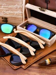 1 pièce Lunettes de mode personnalisées - Lunettes de soleil avec texte personnalisé, personnalisées spécialement pour votre commande personnelle, cadeau de compagnon pour fête entre célibataires, cadeau du témoin, lunettes de mode personnalisées d'anniversaire, miroir de soleil en bois personnalisé, lunettes de mode du témoin personnalisées, cadeau de mariage pour homme, souvenir de mariage, cadeau d'anniversaire, cadeau de fête, cadeau de mariage, cadeau de fête des pères, multifonctionnel, ornemental, réutilisable, raffiné, élégant, de haute qualité, coloré, moderne, personnalisé, unique, cadeaux idéaux pour lui, cadeaux idéaux pour elle, petit ami, papa, petite amie, maman, famille, amis, salon de thé, maison, jardin, bureau, pour les anniversaires, pour la Saint-Valentin, pour la fête des mères, pour les anniversaires, pour la fête des pères, pour la remise des diplômes, pour les mariages, pour le pendaison de crémaillère