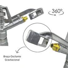 Cannon Sprinkler For Irrigation With A Range Of 30 Meters, Automatic And 360° Rotating, Irrigated For Vegetable Gardens, Green Belts - Grey - View 8