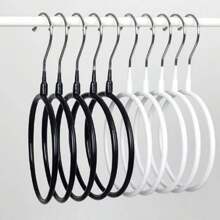 3/6pcs Multi-Functional Non-Slip Scarf Rack, Large Circular Tie Belt Hanger Hook, Iron Art Clothes Closet Storage Round Ring Hanger