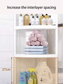 1 Multifunctional Multi-Layer Floor Standing Tripod Storage Rack, Living Room, Kitchen, Bathroom Crevice Storage Rack, Household Toilet Corner Storage Rack
