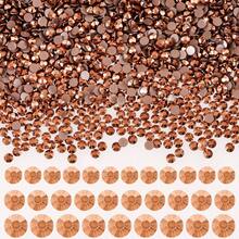 500 件/1000 件树脂 DIY 果冻平底小圆形水钻，迷你珠宝工艺装饰水钻，适用于手机壳、鞋子、衣服，2 毫米/3 毫米/4 毫米/5 毫米/6 毫米 - 銅色 - 查看 8