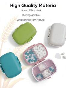 1/2 piezas Nueva caja sellada portátil de 8 ranuras para pastillas, estuche a prueba de humedad para pastillas, organizador de pastillas, caja compacta de viaje - Multicolor - Ver 10