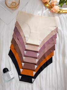 7pcs/Pack Women Sports Invisible Seamless Sexy Comfortable Briefs - Nhiều màu - Xem 3