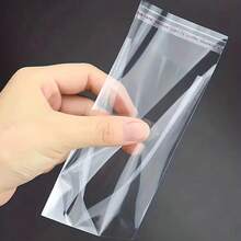 200个/套冰淇淋冰棒袋，带自粘密封，100根木棍+100个透明塑料冰棒袋，用于DIY冷冻零食、糖果和饼干储存、烘焙工具和厨房用品，适合生日派对和婚礼礼物、暑假礼物 - 彩色 - 查看 4