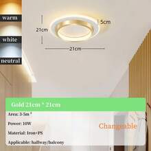 Modern Luxury Gold Ceiling Light, Nordic Creative Round Ceiling Lamp For Living Room, Dining Room, Corridor, Home, Hotel, Villa, Simple Ceiling Light - Gold - View 15