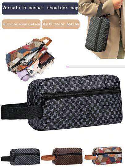 Square Bag Crossbody Bag Multi-Mouth Bag Elderly Men And Women Bag Middle-Aged Men And Women Backpack Travel Shoulder Bag Business Bag Old Money