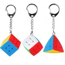 Mini Magic Cube Keychain Rings, Magic Cube,Magic Tower 3x3x3 Key Ring, Decoration, Ornament High Quality Toys Party Gifts