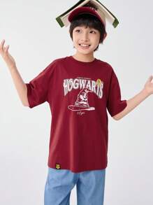 Harry Potter Kids Tween Boys' Short-Sleeve T-Shirt, Classic Letter Design T-Shirts