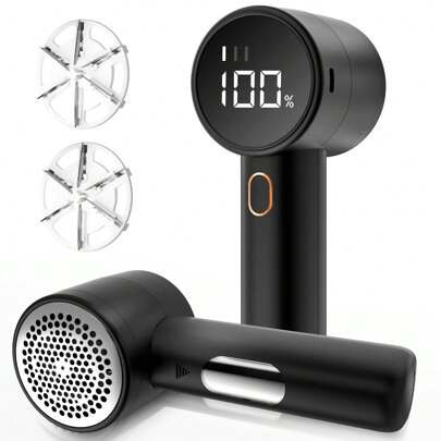 Electric Lint Remover(With A Brush), 1200mAh Portable Fabric Shaver, 3-Speed Portable Sweater Shaver, Fast Removal Of Lint, Durable Lint Remover Shaver For Socks/Sweaters/Coats/Bedding Sets/Cloth Furniture