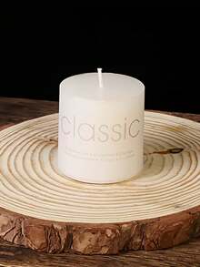 1 支白色柱状蜡烛，无香，生日蜡烛，婚礼蜡烛，氛围蜡烛，装饰蜡烛，生日装饰，婚礼装饰，家居装饰，派对装饰，适用于浪漫婚礼、咖啡厅、酒店、派对、生日