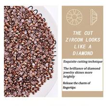 500 件/1000 件树脂 DIY 果冻平底小圆形水钻，迷你珠宝工艺装饰水钻，适用于手机壳、鞋子、衣服，2 毫米/3 毫米/4 毫米/5 毫米/6 毫米 - 銅色 - 查看 6