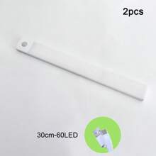 2pcs/Pack Motion Sensor Under Cabinet Light, LED Closet Lights , 3 Color Dimmable Magnetic USB Rechargeable For Kitchen Wardrobe Closets Counter Cupboard Stairs Corridor Shelf