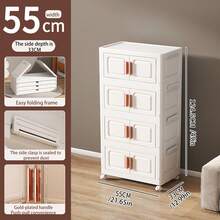 Meuble de rangement et d'exposition polyvalent de 55 cm de large, grand espace, à l'épreuve de la poussière et des insectes, mode et élégant