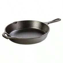 10.25" Cast Iron Skillet: Preseasoned, Tarnish & Heat-Resistant, Gas & Electric Compatible, 6" Handle