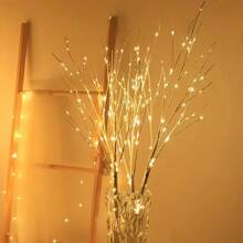 1PC 50LED Copper Wire Birch Branch Light,Available In White And Brown,Suitable For Living Room,Bedroom,Party Decoration