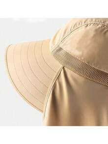 Women's All-In-One Sun Protection Hat With Shawl Collar, Long Neck Protection, Summer UV Blocking Hat - Khaki - View 3