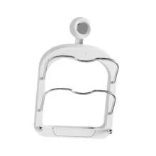 Support pour couvercles de casserole en plastique et fer avec pieds, adapté au rangement dans la cuisine et à l'organisation domestique quotidienne.