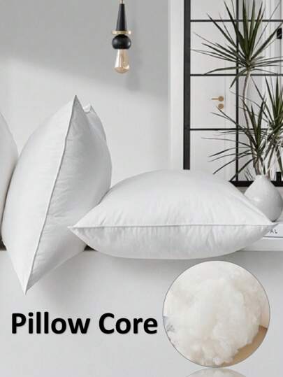 1pc Hotel Home Bed Pillows, Luxe Quality, Made Premium Zachte Feather Alternative Filling, Com Tafel High Elasticity Bedroom, Guest Room, Dorm Room (45 66cm 1/ Set) view 3