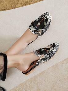 Mengshangli Fashion Backless Mules Slip-On Flat Shoes For Women - Multicolor - View 5