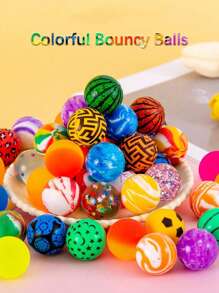 10/100 Loose Elastic Balls, 27mm Mixed Color Rubber Elastic Balls, Used For Swimming Pool Toys, Party Gifts, Prizes, Rewards, Birthday Gifts, And Vending Machine (Random) Decorative Balls. Holiday Gifts, Classroom Prizes, Easter Basket Fillers