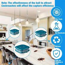 1pc Reusable Household Cockroach Trap Box Without Baits Or Pheromeno, Cockroach Trap, Insect Cockroach Catcher, Cockroach Traps For Kitchen And Garden - Multicolor - View 8