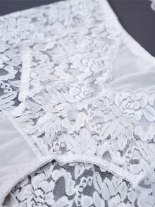 FOVTY 3件装加大码返校季女式蕾丝性感内裤 - 白色 - 查看 7